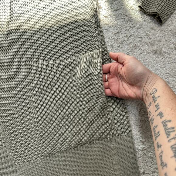 Lululemon Cashlu Sage Green Knit Cardigan Drop Shoulder Sweater Sz: XL - Picture 4 of 8